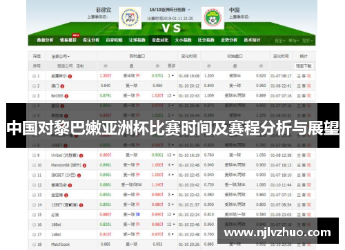 中国对黎巴嫩亚洲杯比赛时间及赛程分析与展望